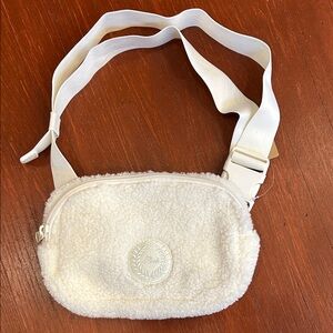 Victoria's Secret White Sherpa Crossbody Bag